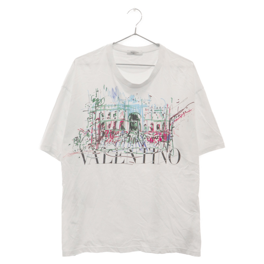 VALENTINO ヴァレンチノ 21SS ROMAN SKETCHES T-SHIRT プリント半袖Tシャツ ホワイト_画像1