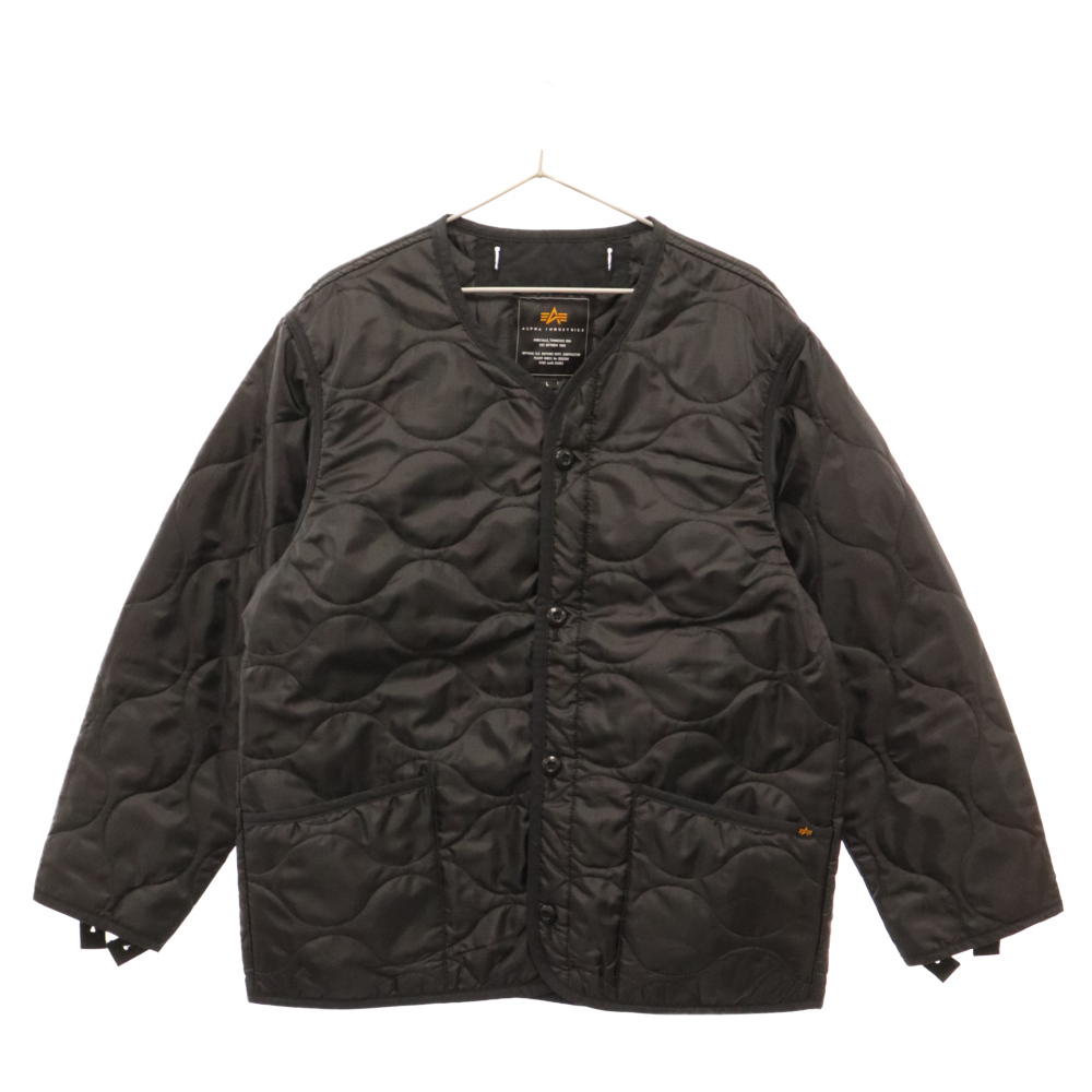 ALPHA INDUSTRIES アルファ インダストリーズ 22AW キルトライナージャケット ブラック TA1628-001_画像1