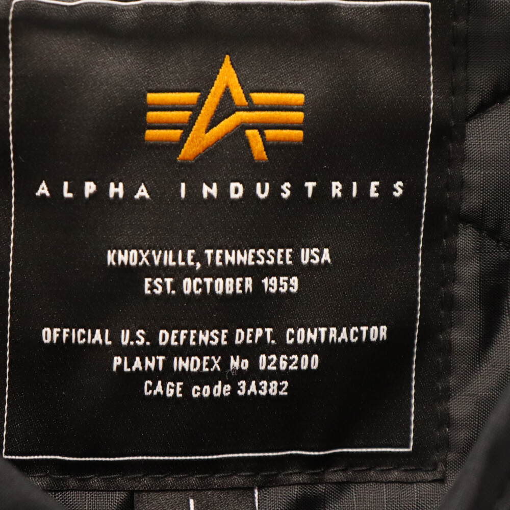 ALPHA INDUSTRIES アルファ インダストリーズ 22AW キルトライナージャケット ブラック TA1628-001_画像4