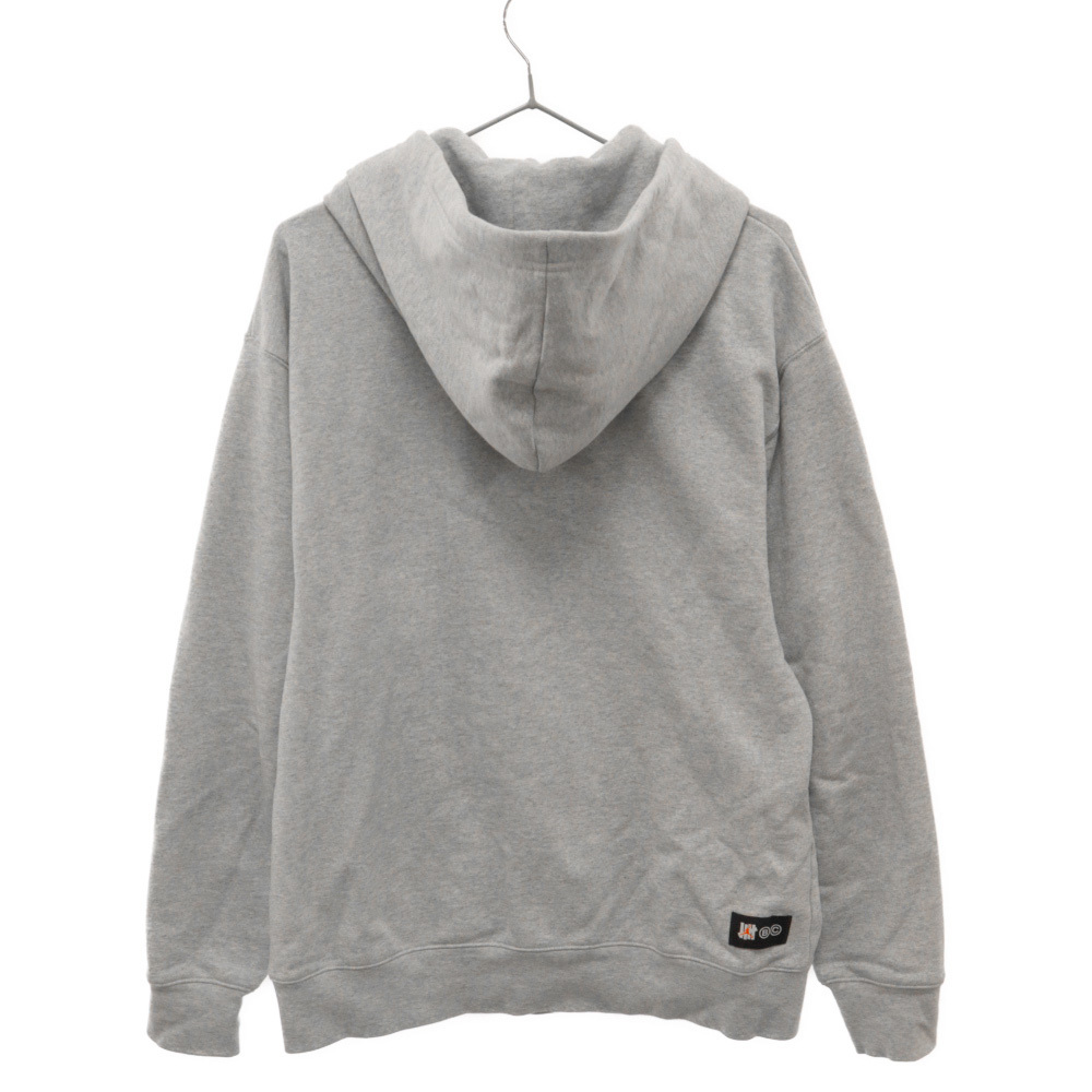 ナイキ×アンディフィーテッド JORDAN UNDFTD HOODIE フロントプリント コットン プルオーバー パーカー フーディ グレー DX4299-050_画像2