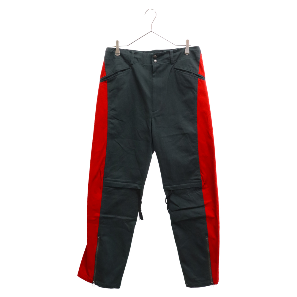 FACETASM ファセッタズム MOTORCYCLE PANTS ABH-PT-M05 モーターサイクルコットンパンツ ブラック/レッド