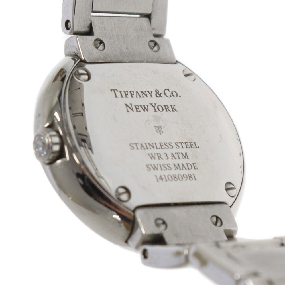 TIFFANY & Co. ティファニー アトラス2 24mm ダイヤベゼル ターコイズブルー文字盤 SS レディースバンドウォッチ 腕時計_画像5