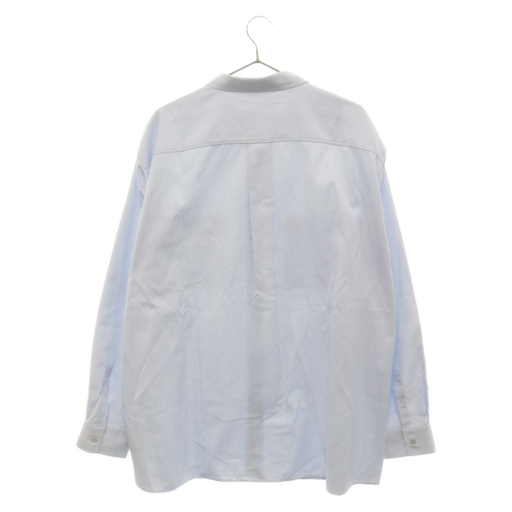  Dior × Denim tia-z Logo embroidery long sleeve shirt stripe long sleeve shirt blue 393C517A5819