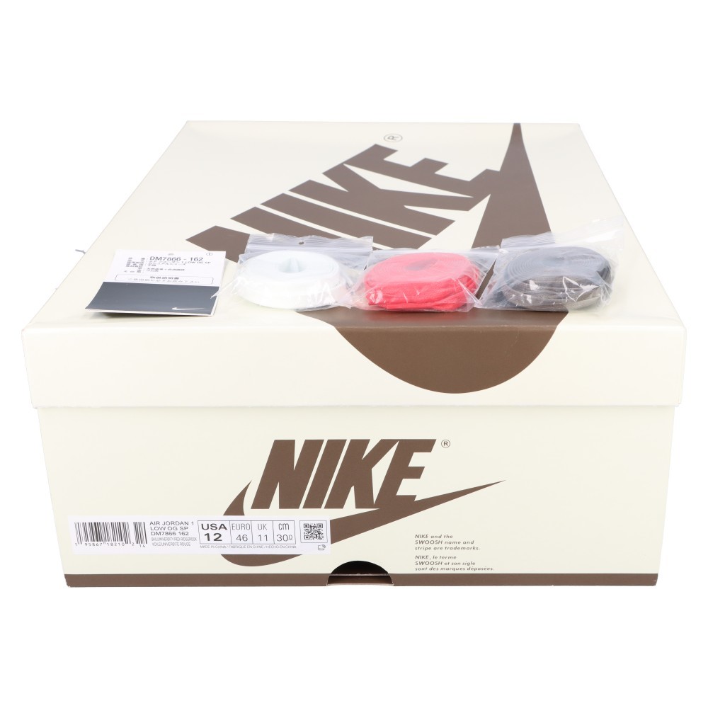  Nike × tiger vi s Scott air Jordan 1 low cut sneakers Rebirth mocha US12/30cm DM7866-162