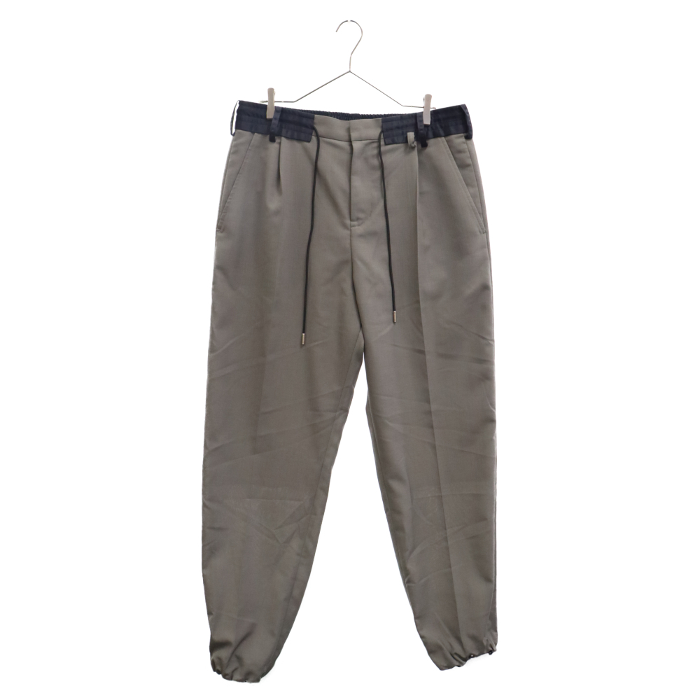 Sacai サカイ 23SS Suiting Pants 23-02952M ドローコード付き スラックスパンツ グレー_画像1