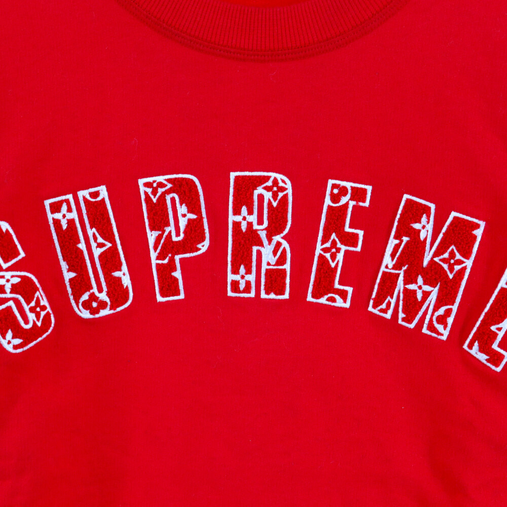 LOUIS VUITTON ルイヴィトン 17AW × SUPREME Arc Logo Crewneckアーチロゴスウェットトレーナー レッド RM172 JIU HDY93W_画像3