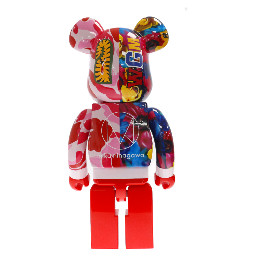 メディコムトイ BE@RBRICK 1000% ベアブリック アベイシングエイプ 蜷川実花 シャーク ホビー 人形 フィギュア ピンク_画像2