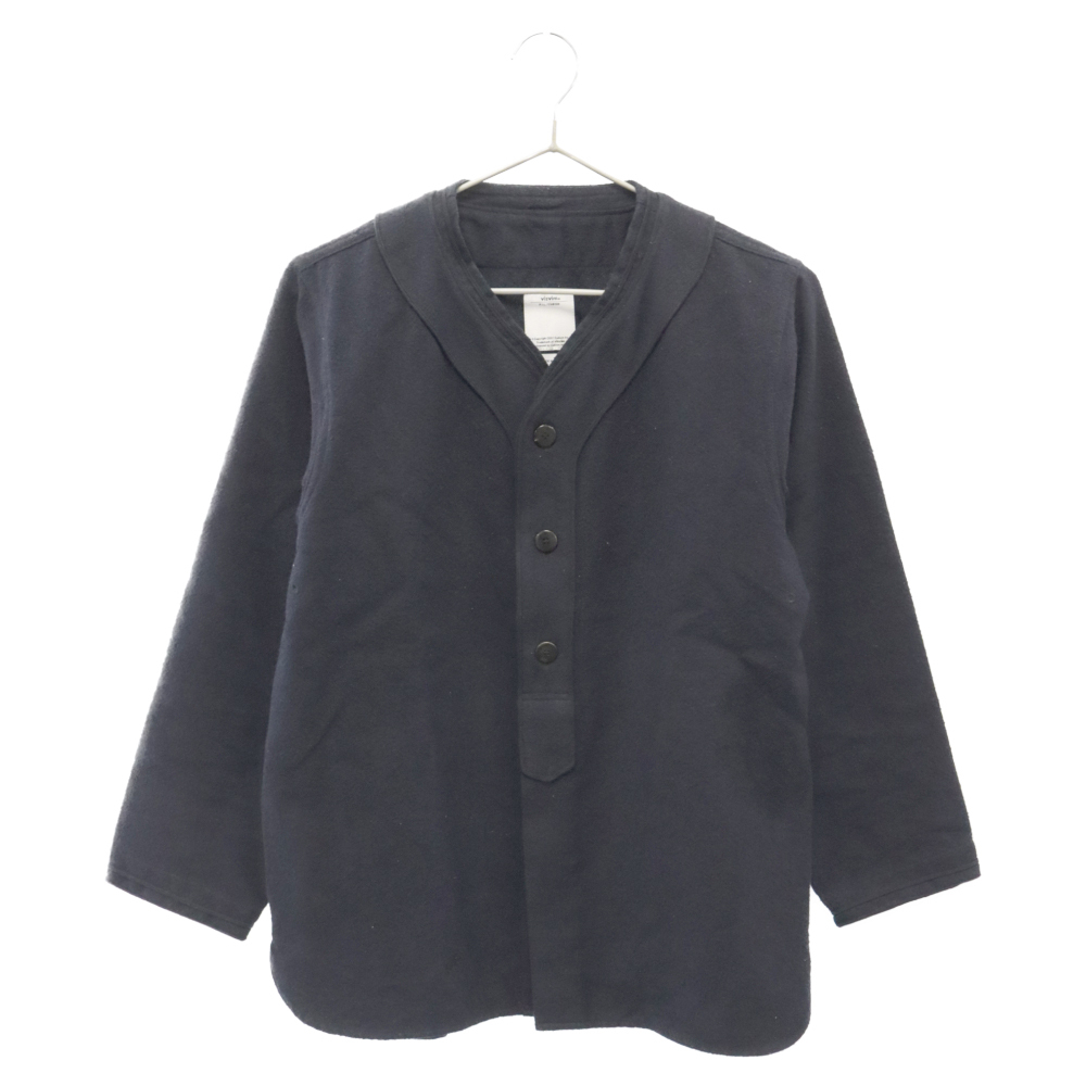 VISVIM ヴィスヴィム 16AW DUGOUT SHIRT シルクブレンド ダグアウトシャツ ネイビー 0116205011031_画像1