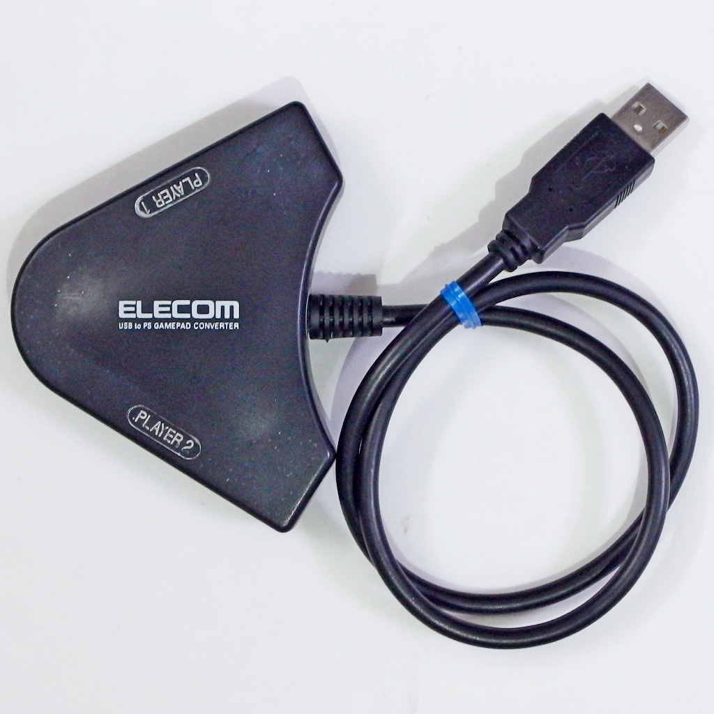 即決 送料ELECOM エレコム USB to PS PS2 ゲームパッドコンバータ JC-PS102UBK PS/PS2 コントローラー　_画像1