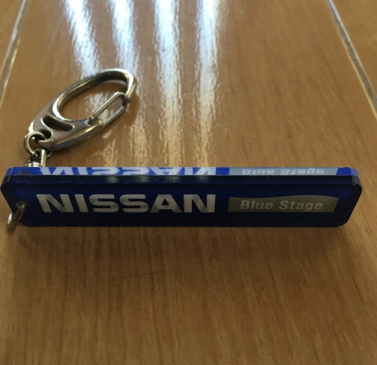 NISSAN Nissan Blue Stage blues te-ji key holder rare goods rare goods great popularity.!