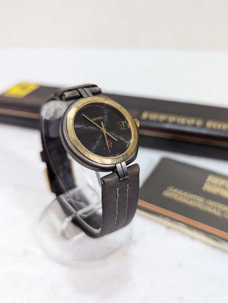 [K 2804] Ferrari Formula 10119 フェラーリ メンズ　レア　腕時計 クォーツ 箱付き 説明書付き _画像1