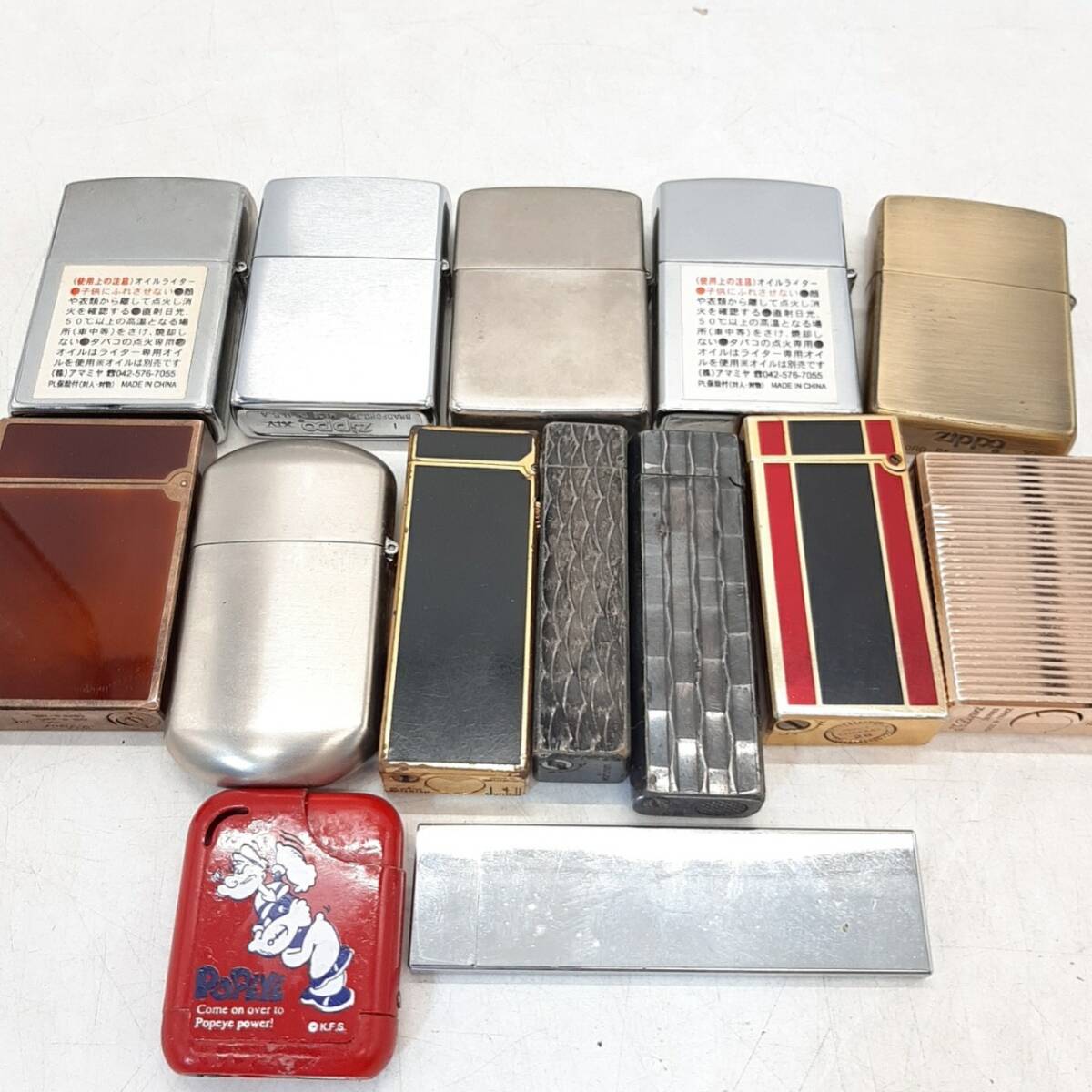 r200【1円スタート】 ライター まとめ zippo st dupont dunhill ジッポー デュポン ダンヒル 他 動作未確認 現状品 _画像8