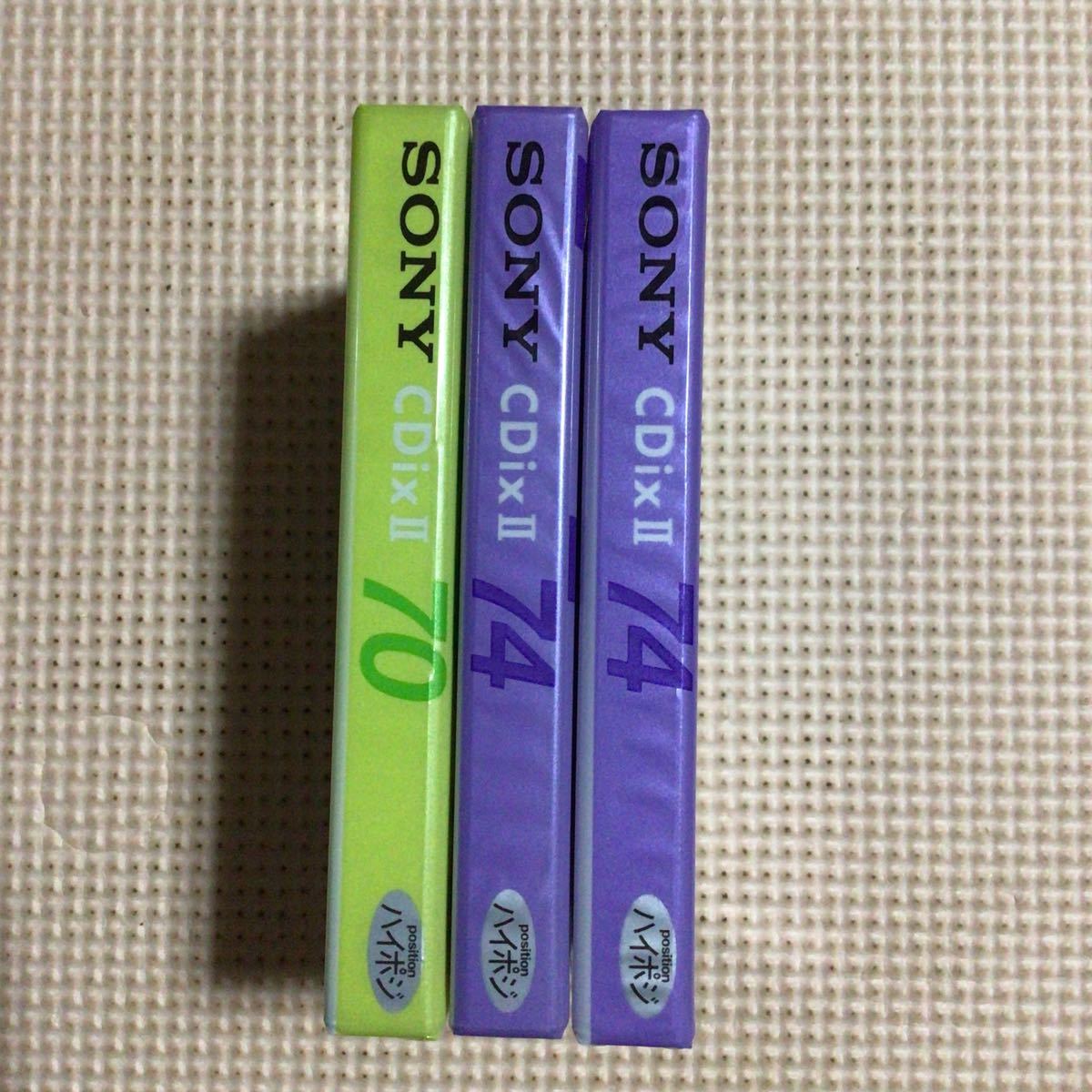 SONY CDixⅡ 70.74x2 ハイポジション カセットテープ3本セット【未開封新品】■■_画像2
