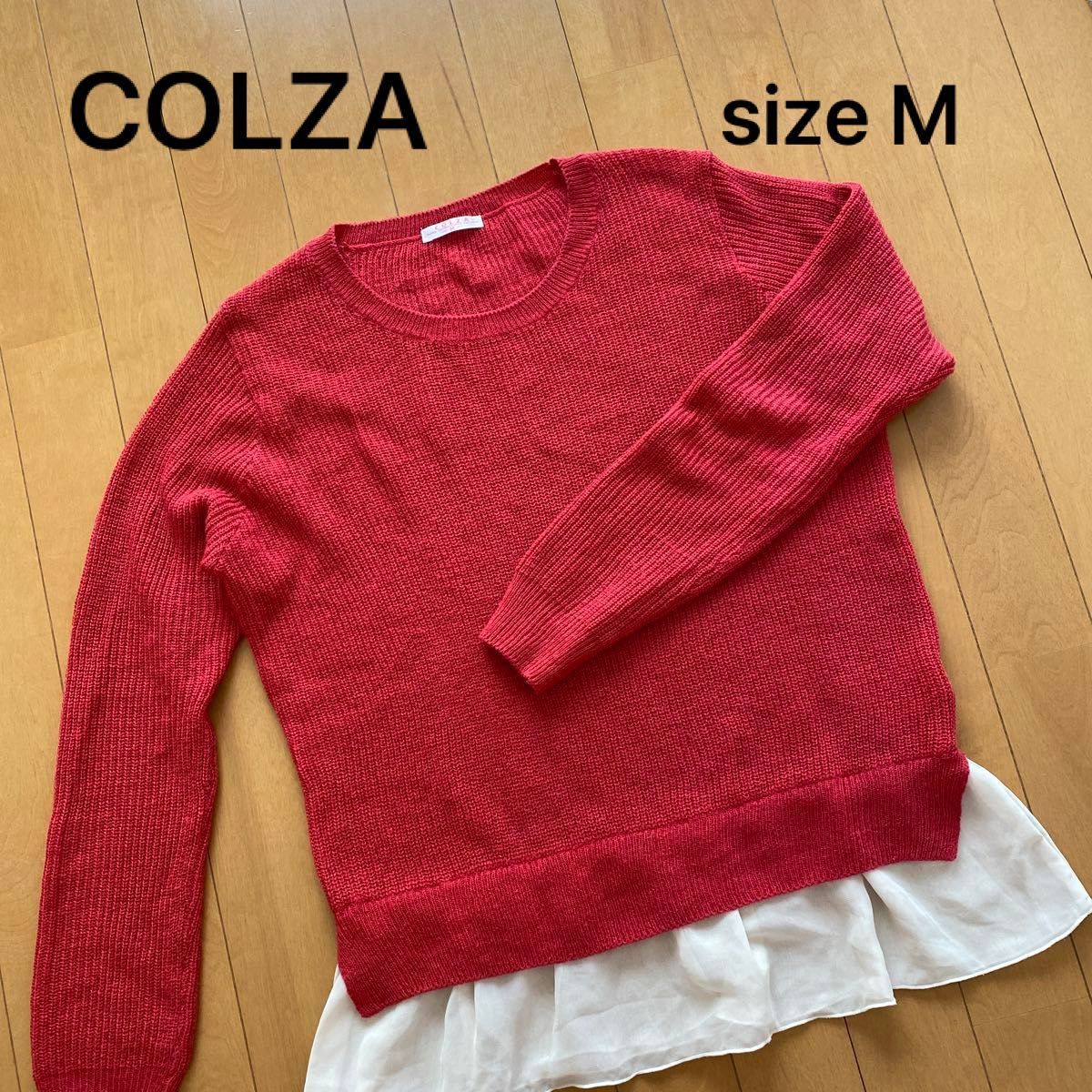 COLZA ピンク　ドッキングニット　Mサイズ