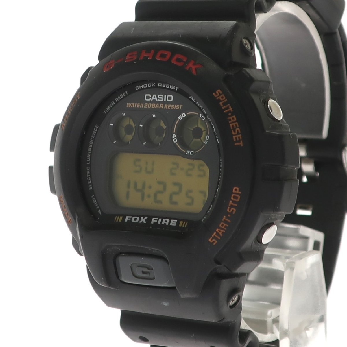 1円スタート 稼働品 CASIO カシオ G-SHOCK Gショック DW-6900B クォーツ QZ 三つ目 デジタル ラウンド SS ブラック メンズ 腕時計_画像2