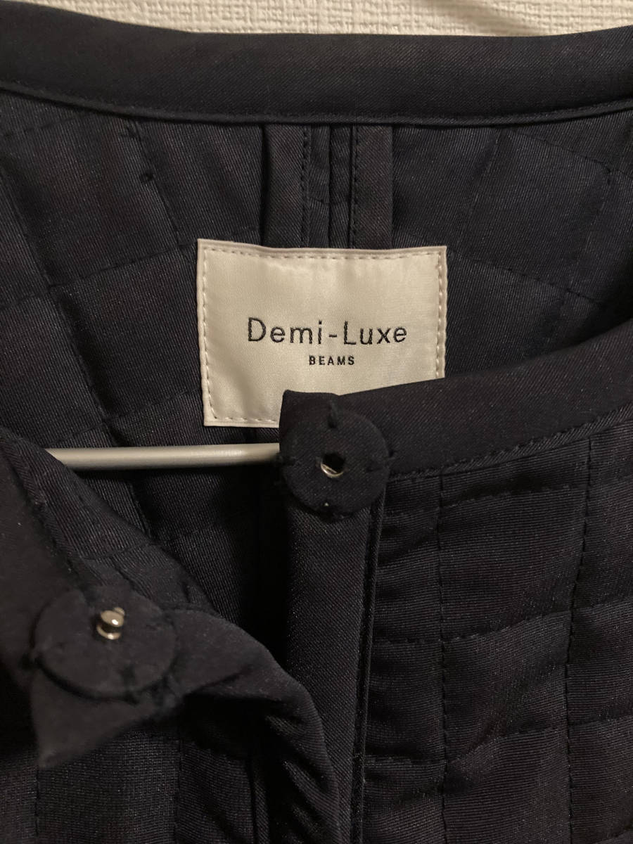Demi-Luxe BEAMS キルトコート　ladies　36　紺　デミルクス　ビームス　ネイビー_画像2