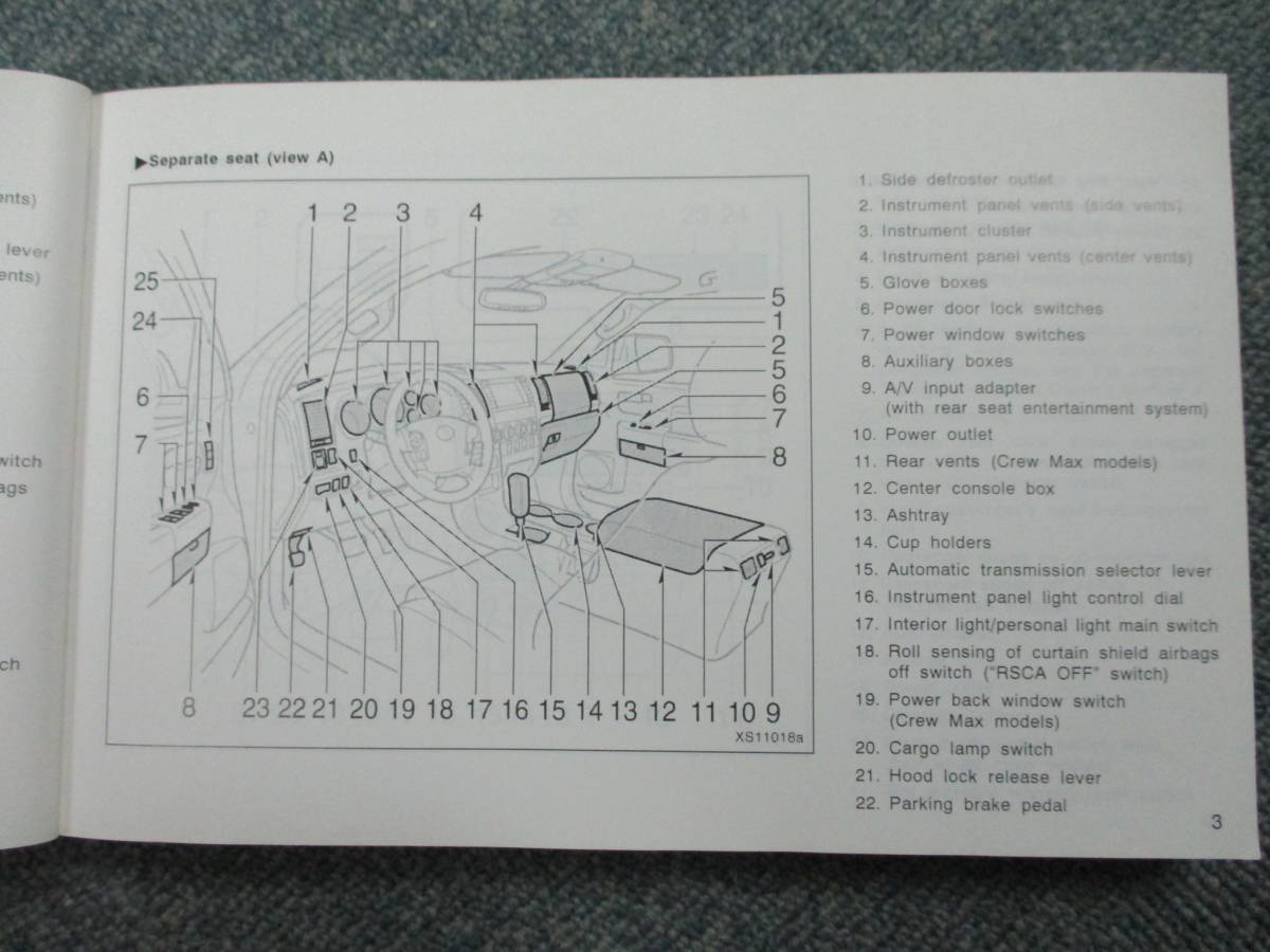 ☆YY17439【希少】米国トヨタ タンドラ TUNDRA 英語記載 取扱説明書 取説 2007 owner's manual オーナーズマニュアル 全国一律送料520円の画像4