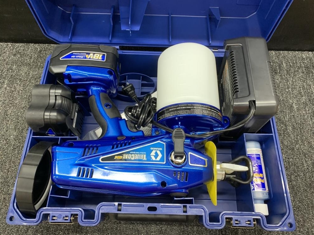 013♪おすすめ商品♪GRACO グラコ ※通電のみ確認 コードレスエアレススプレーヤー18V 水性TrueCoat PRO-X ※バッテリ×2充電器×1_画像8