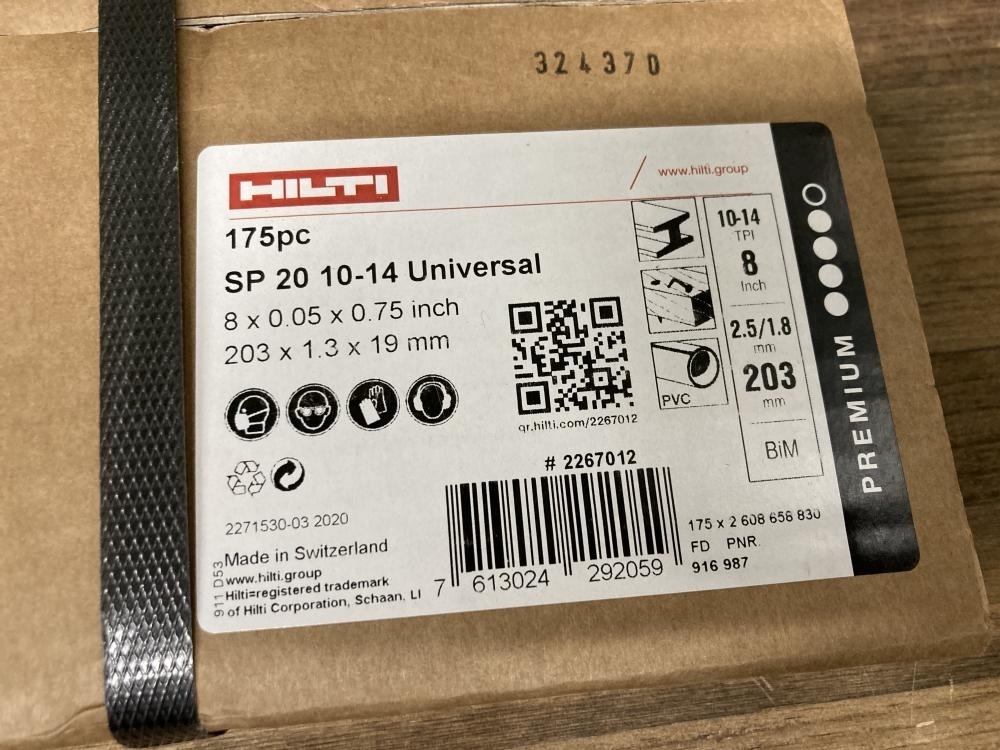 020♪未使用品・即決価格♪HILTI　ヒルティ セーバーソーブレード　替刃 SP20 10-14　175枚入　保管品_画像2