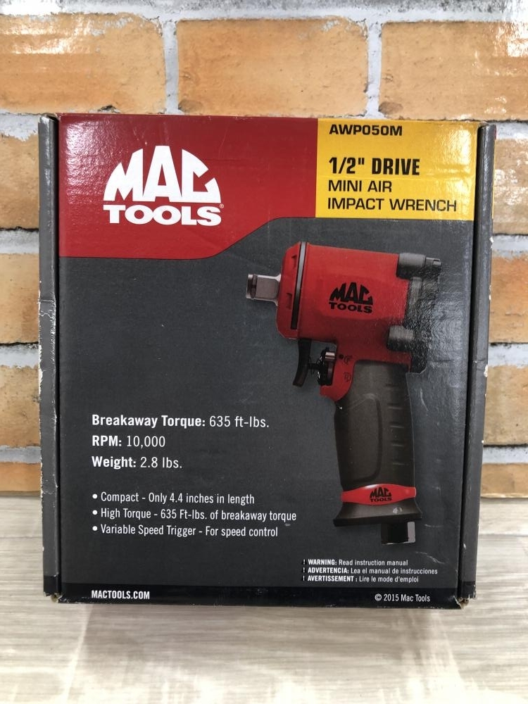 003☆未使用品☆MACTOOLS 1/2 ミニエアインパクトレンチ AWP050M