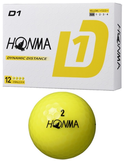 HONMA 本間ゴルフ ボール 2024年モデル D1 5ダースセット イエロー_画像2