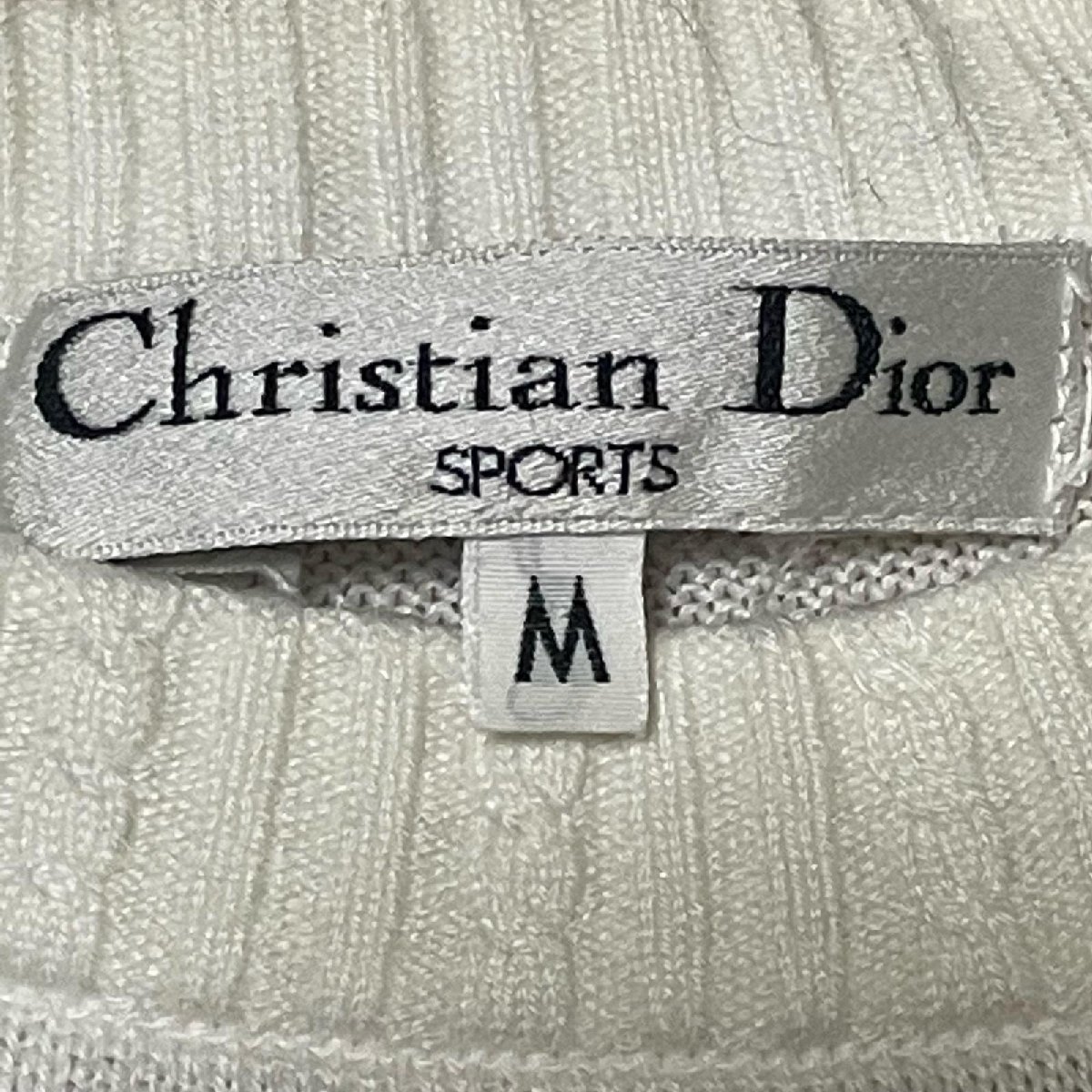 Dior ディオール Christian Dior sports クリスチャン ディオール スポーツ ロゴ入り リブ ニット セーター ※薄汚れ_画像5