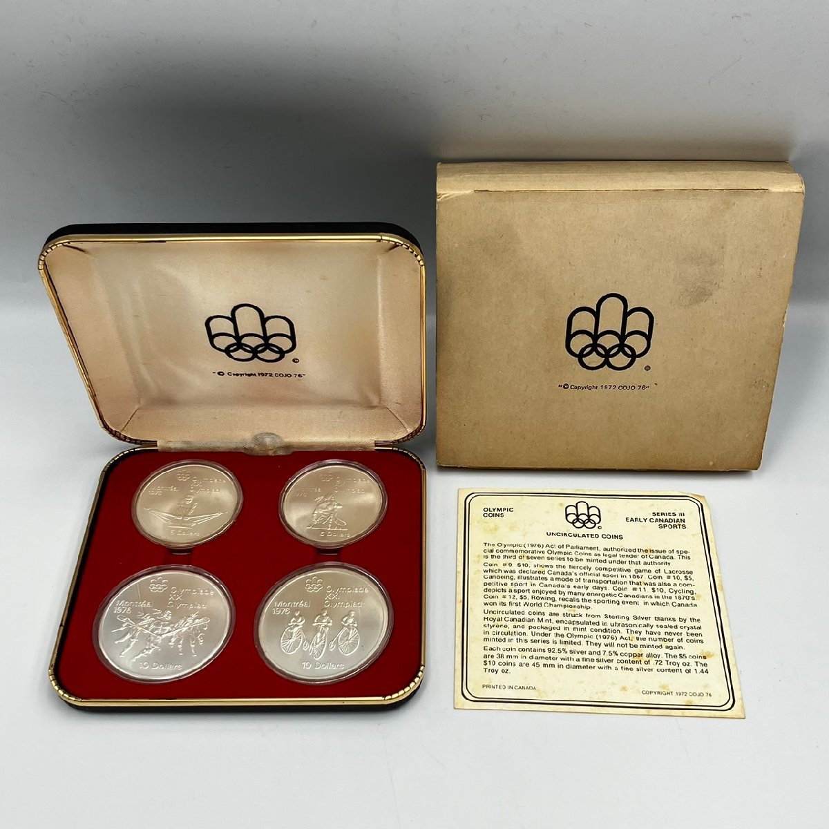第21回オリンピック モントリオール大会 記念銀貨 ４枚セット 1976年_画像1