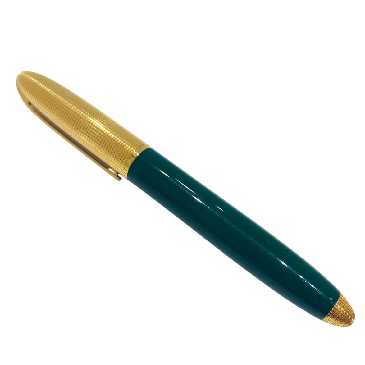 LOUIS VUITTON ルイヴィトン キャップ式 ボールペン グリーン×ゴールドカラー