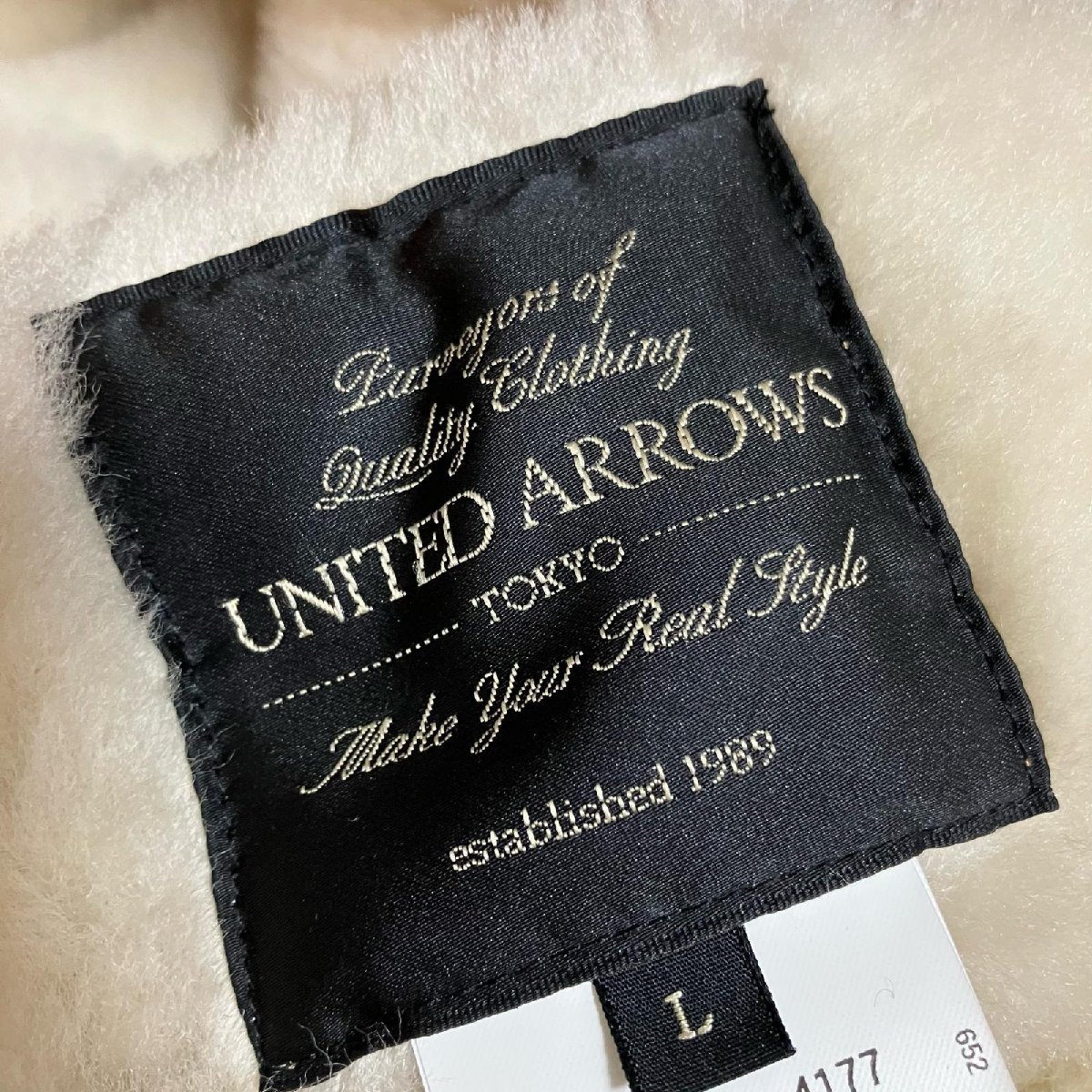 その他 UNITED ARROWS ユナイテッドアローズ ムートン ジャケット ベージュ系 L メンズ アウター_画像3