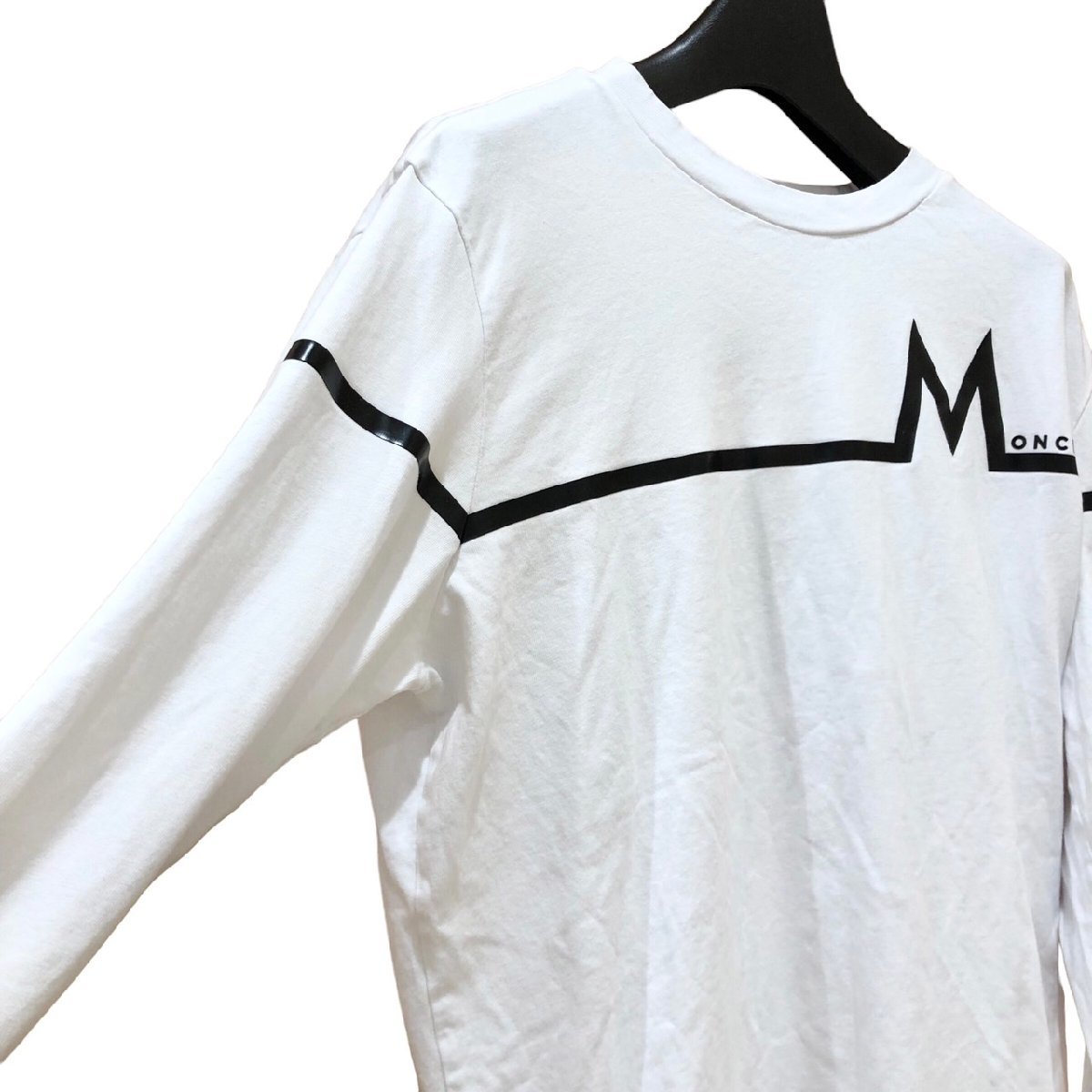 MONCLER モンクレール 白 Tシャツ H-20918D00003 長袖Ｔシャツ サイズM_画像3