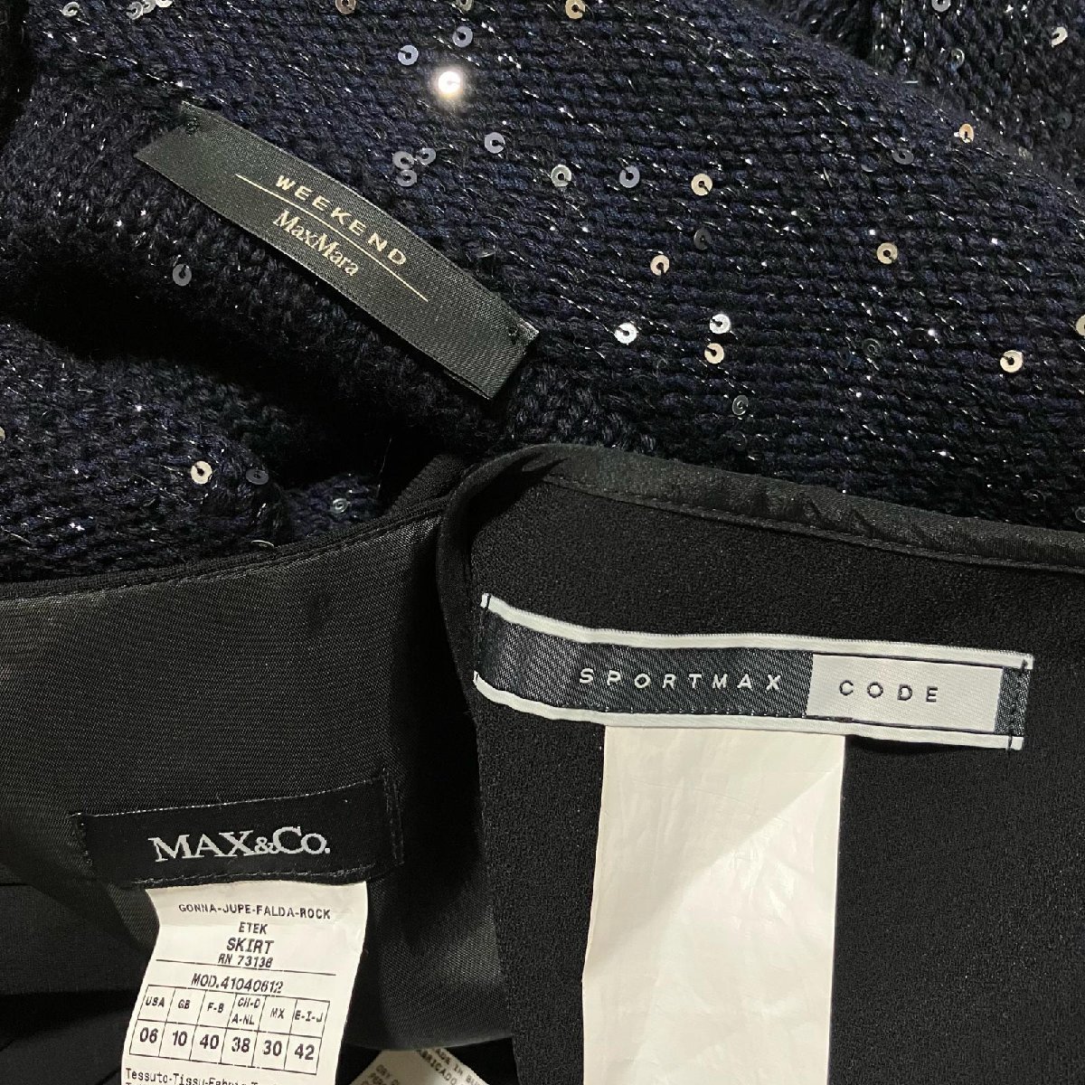 MAX MARA マックスマーラ ウィークエンド スポーツマック ジャケット スカート 計3点セット ネイビー系等 コットン等 レディース M 40 42_画像3