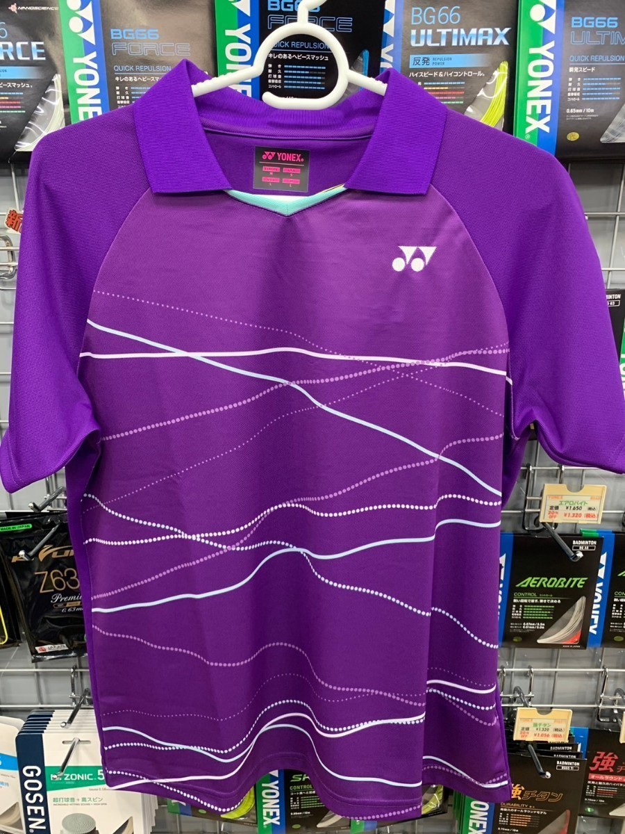 [20625(039)O]YONEX( Yonex )wi men's game shirt purple size O new goods unused tag attaching badminton tennis 2023 model 