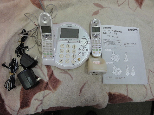 SANYO Sanyo cordless answer phone machine TEL-HF8+ cordless handset TEL-HF801 pcs attaching 