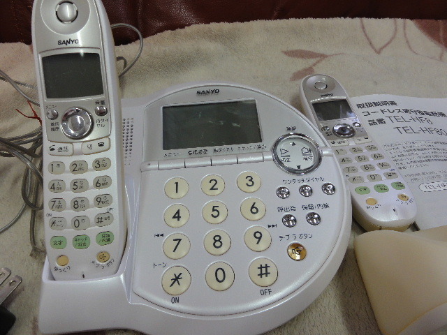 SANYO Sanyo cordless answer phone machine TEL-HF8+ cordless handset TEL-HF801 pcs attaching 