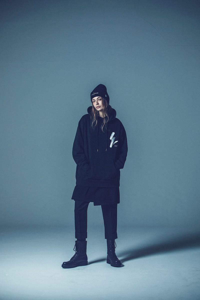 ヨウジヤマモト ニューエラ ニットキャップ ビーニー ブラック YOHJI YAMAMOTO POUR HOMME New Era NEWERA ニット帽 ロゴ 帽子 BEANIE