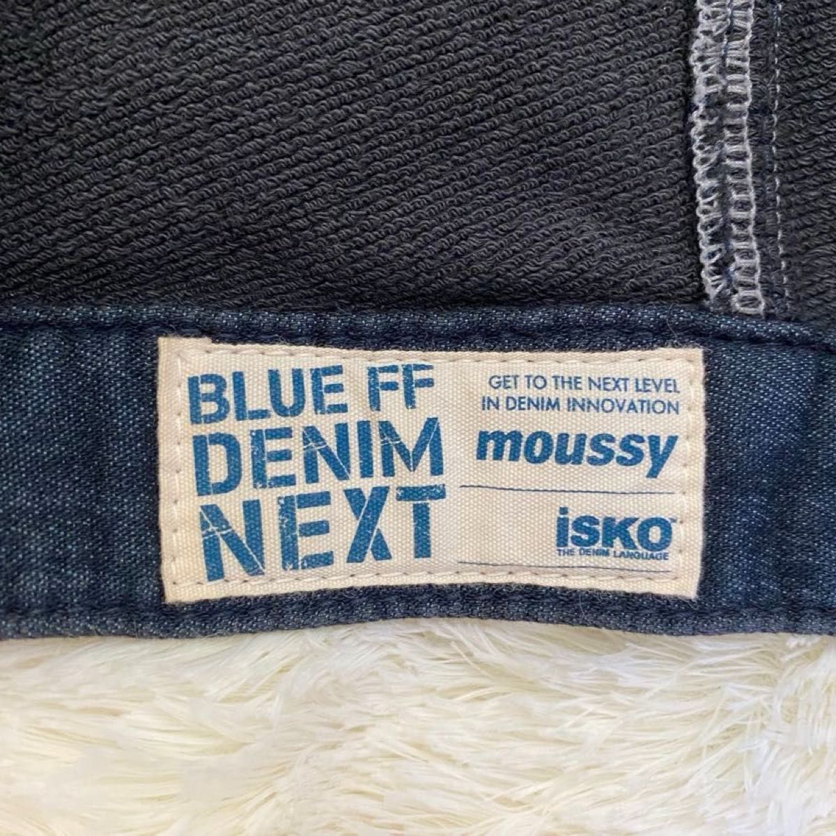 isko MOUSSY BLUE FF DENIM NEXT スウェット デニムジャケット Gジャン