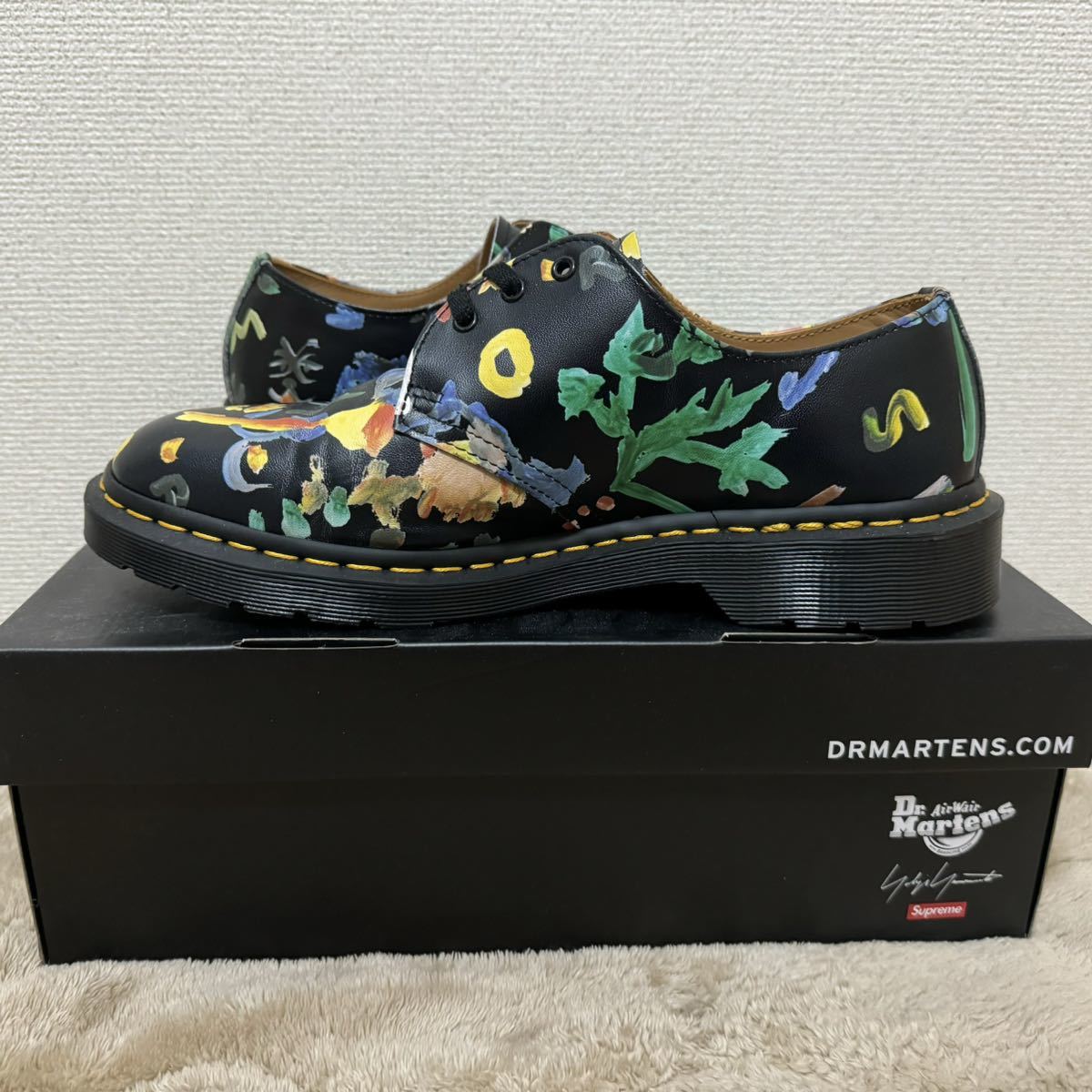 美品 日本正規品 Supreme Yohji Yamamoto Dr. Martens シュプリーム ヨウジヤマモト ドクターマーチン 3ホールブーツ ブラック レザー_画像6