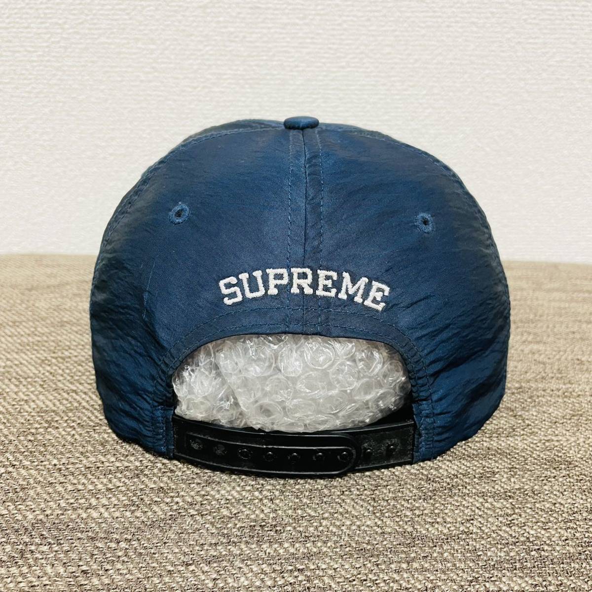 Supreme Motion Logo Iridescent 5-Panel Cap Navy White Free 16ss 2016年 紺 白 ネイビー モーションロゴ イリデセント 5パネル キャップ