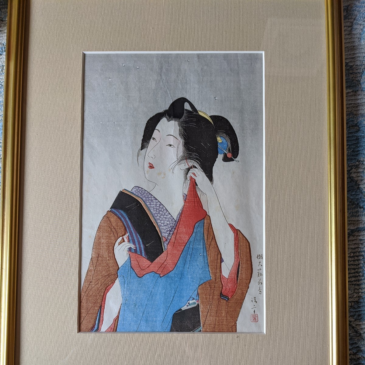 【模写】鏑木清方　俶大蘇翁意 木版画_画像1