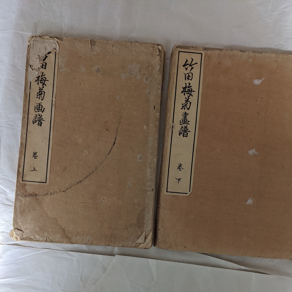 田能村竹田先生遺稿　金子瑞光画伯編纂　竹田梅菊画譜上・下巻 古書_画像1