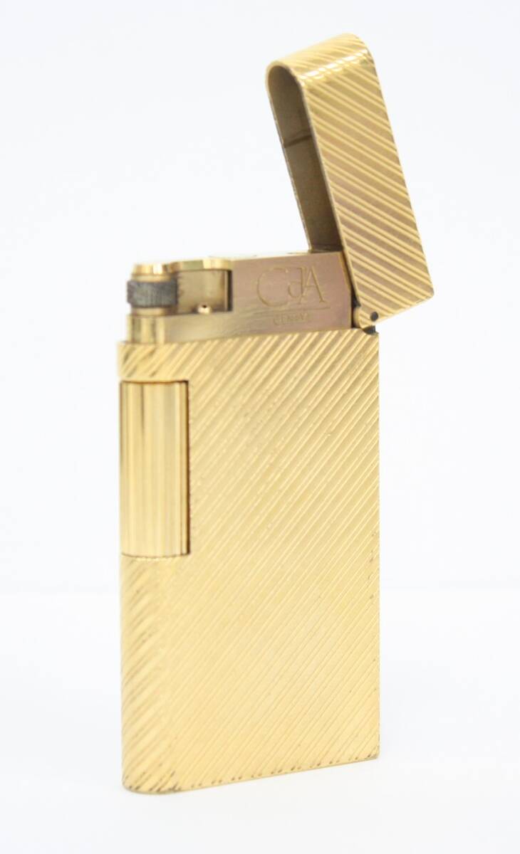 CARAN ｄ’ACHE カランダッシュ ガスライター 着火確認済み ゴールド 中古 喫煙具