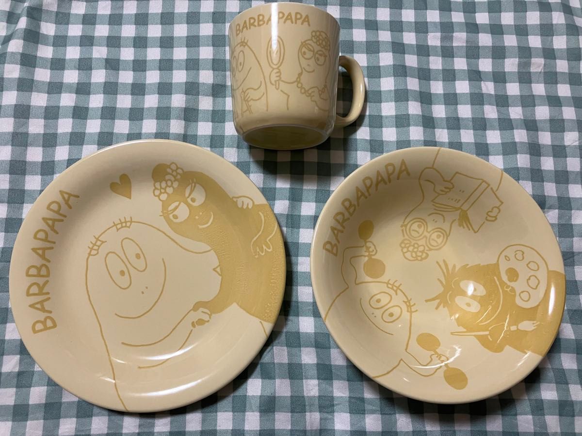 バーバパパ　食器セット　3ピースセット　日本製　未使用品 マグカップ　皿　