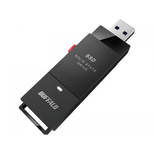 送料込　未使用未開封品　BUFFALO SSD-SCT2.0U3-BA PC対応 USB3.2(Gen2) TV録画 スティック型SSD 2TB ブラック Type-C付属_画像1