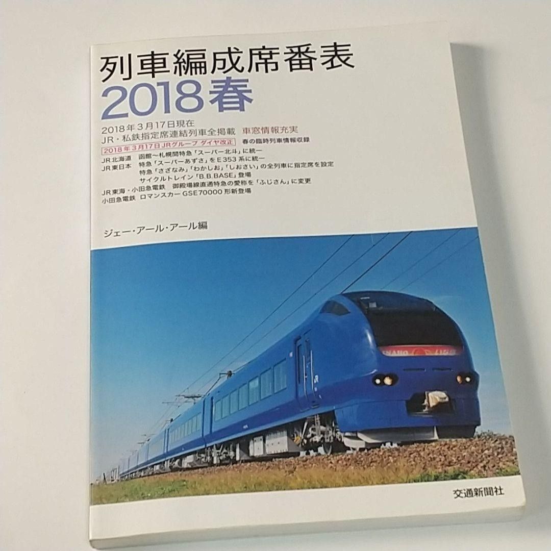列車編成席番表2018春　交通新聞社　表紙　特急いなほ