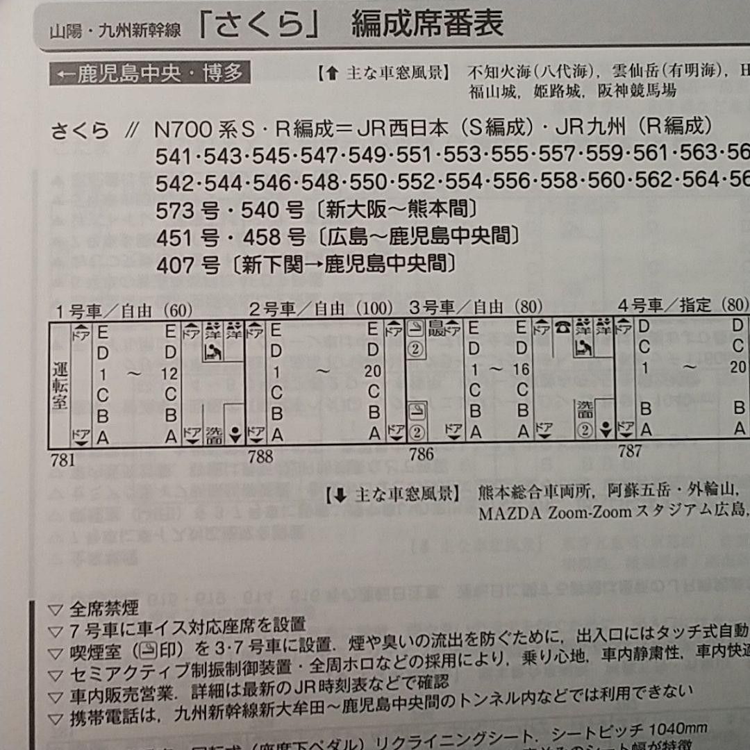 列車編成席番表2018春　交通新聞社　表紙　特急いなほ