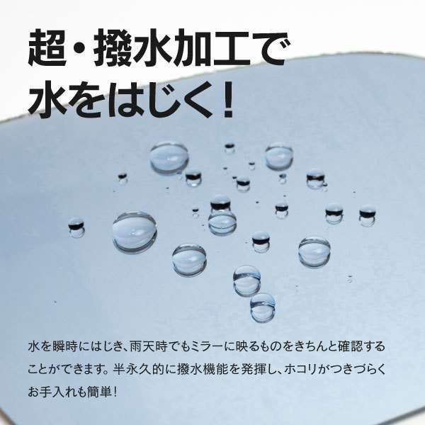 【送料無料】 特殊撥水仕様 ブルーミラーレンズ 【ダイハツ ウェイク LA700.710S H26.12～】 防眩 広角 左右2枚_画像4