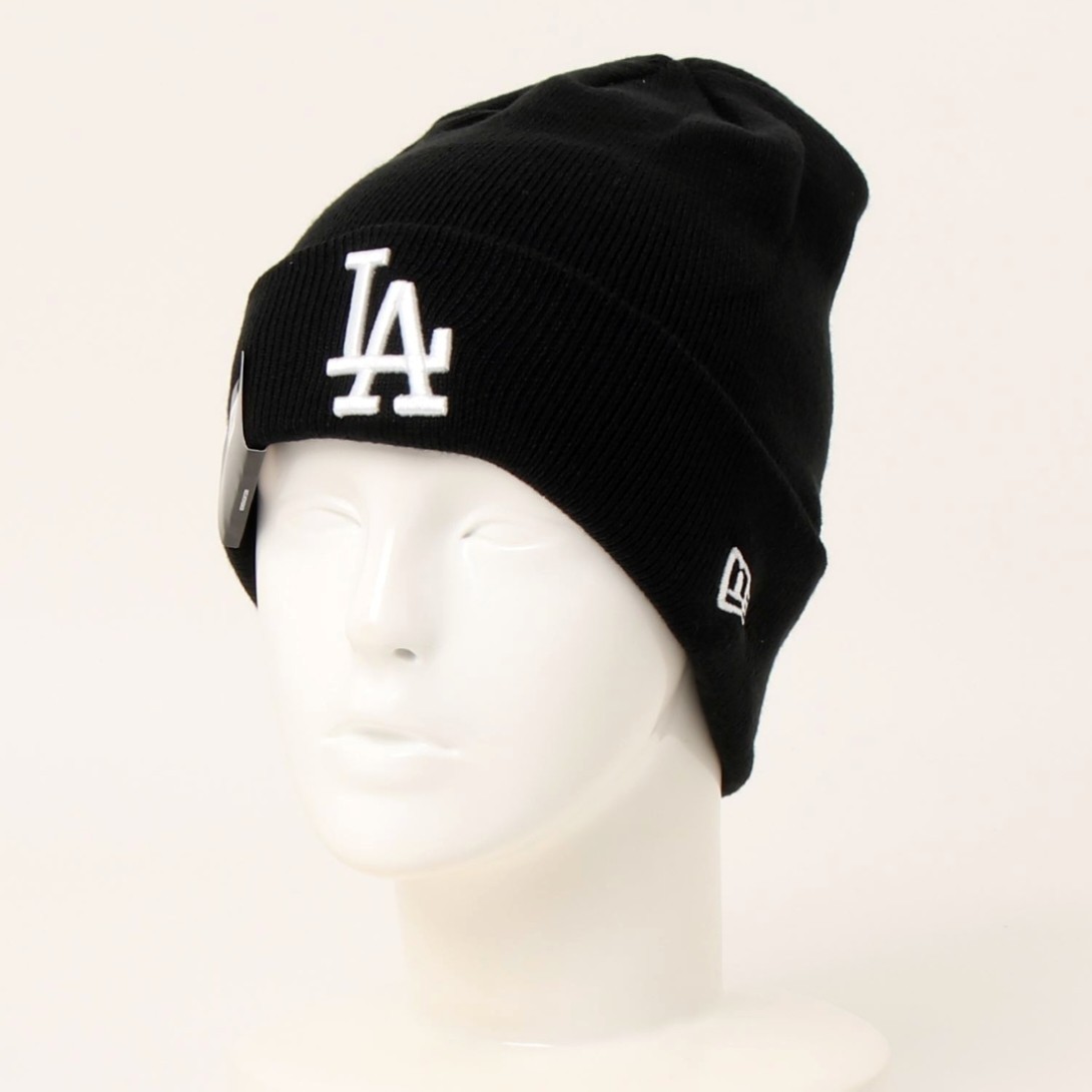 新品未使用 ニューエラ ニットキャップ 黒 正規品 LAドジャース 男女兼用 NEW ERA ビーニー ブラック ニット帽_画像7