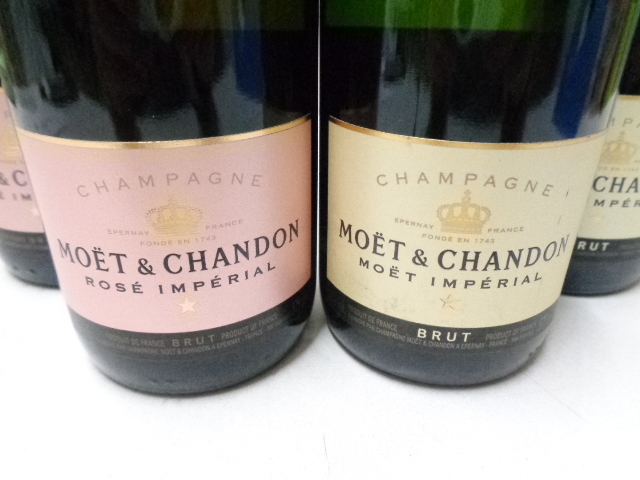 【未開栓】 MOET&CHANDON モエ・エ・シャンドン ブリュット (ロゼ、白) ハーフボトル 375ml おまとめ各4本(計8本)_画像2