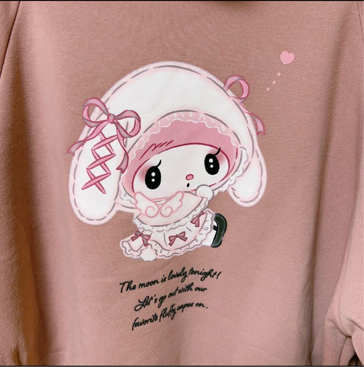 匿名配送❣️サンリオ マイメロ マイメロディ 月夜のメロクロ パーカー トレーナー 新品】月夜のメロクロ マイメロ プリント パーカー 3L〜4L