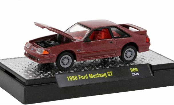 1/64 M2マシーン 1988 フォード・マスタング Ford Mustang GT - Medium Cabernet Metallic ●_※イメージ画像